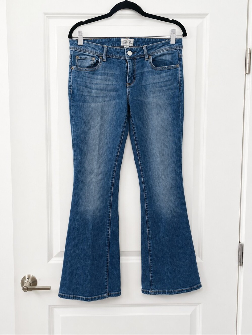 Aerospotale Y2K Boho Chic 70s Revival Low Rise Medium Wash Jeans Size 12